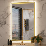 LED Bathroom Mirror, 30 x 36 Inch Anti-Fog Lighted Bathroom Mirror