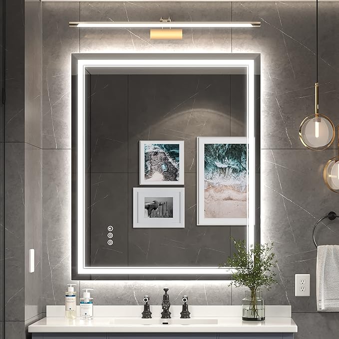 Led Mirror for Bathroom with Front Light and Backlit