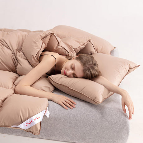 All-Season 75% Down Comforter King Size, Fluffy Duvet Insert with 8 Corner Tabs