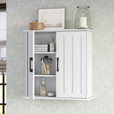 Monroe Two Door Wall Cabinet Over The Toilet Storage Cabinet with Soft-Close Doors