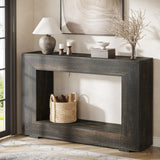 Farmhouse Console Table, 47 Inches Entryway Console Table with Storage