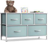 Kids Dresser with 5 Drawers - Storage Chest Organizer Unit with Steel Frame