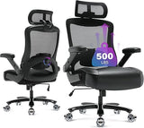 Big and Tall Office Chair- Heavy Duty Executive Computer Chair with 3D Flip Arms Large