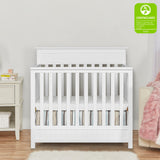 Harbor 4-in-1 Convertible Mini Crib in White, Greenguard Gold Certified