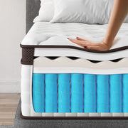Queen Size Mattress, 10 Inch Hybrid Mattress with Memory Foam & Heavier Coils
