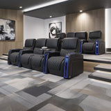 Apex Home Theater Seating - Living Room - Italian Leather - Power Recliner