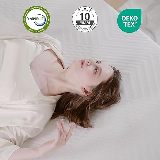 Queen Mattress 10 Inch Green Tea Memory Foam Queen Mattress