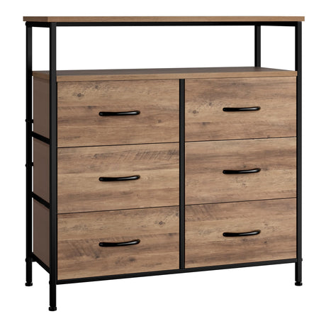 Dresser for Bedroom, 6 Drawer Dresser for Closet, Clothes, Kids, Chest of Drawers