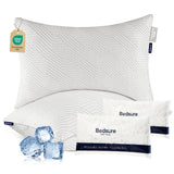 Memory Foam Pillows Queen Size, Set of 2, Adjustable Firm Bed Pillows for Sleeping