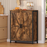 Storage Cabinet, Farmhouse Cabinet with Barn Doors & Shelf, Entryway Cabinet, Small
