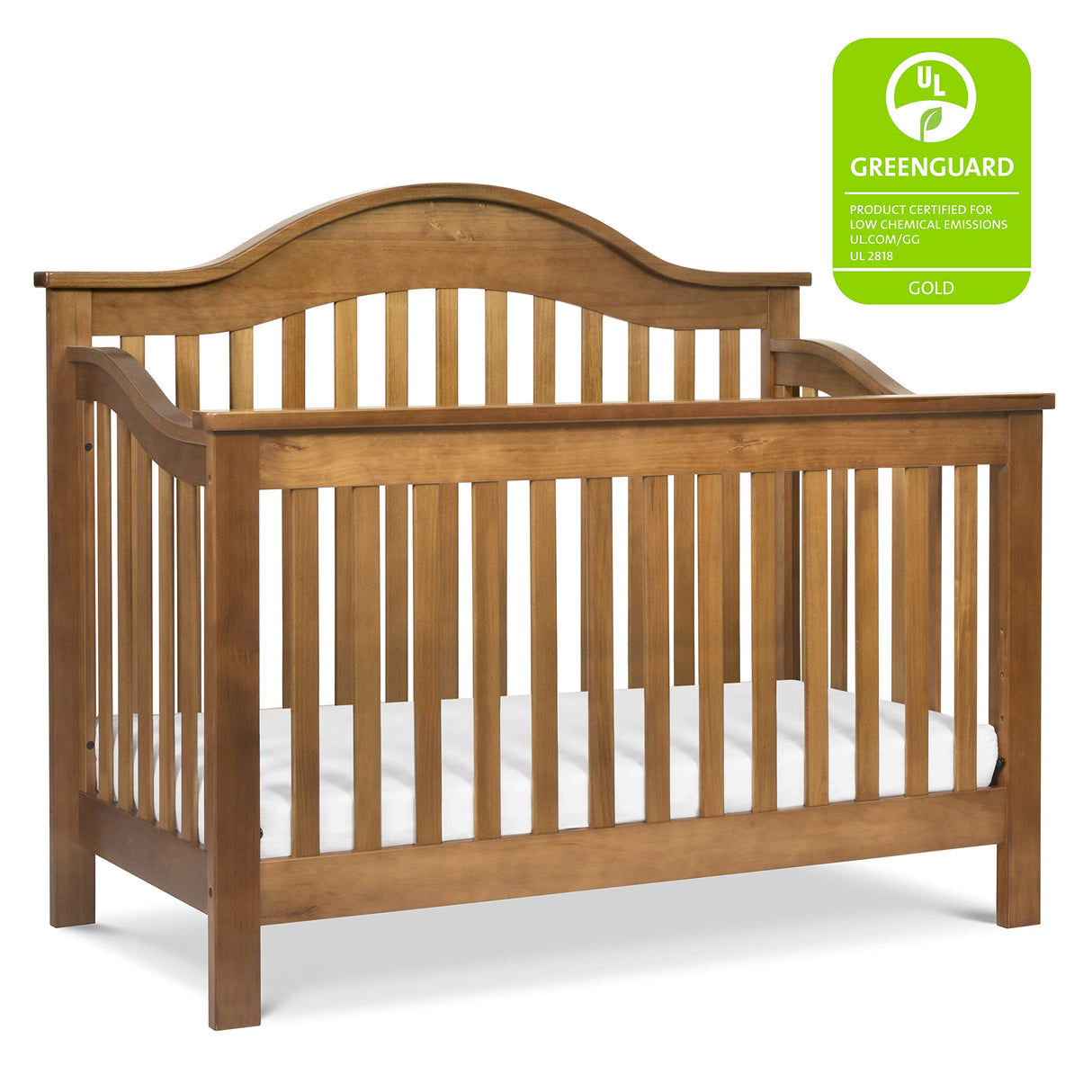 Jayden 4-in-1 Convertible Crib in Chestnut, Greenguard Gold Certified