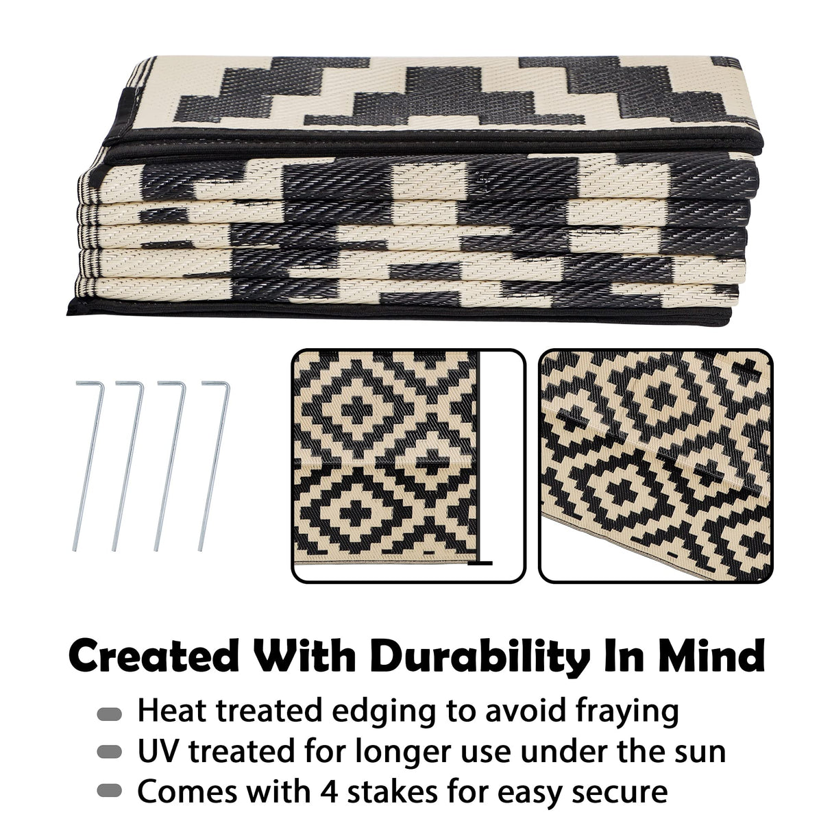 Reversible Mats, Plastic Straw Rug, Modern Area Rug, Large Floor Mat and Rug for Outdoors,