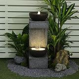 Waterfall Fountain Outdoor Garden Decor for Patio, Backyard, Deck