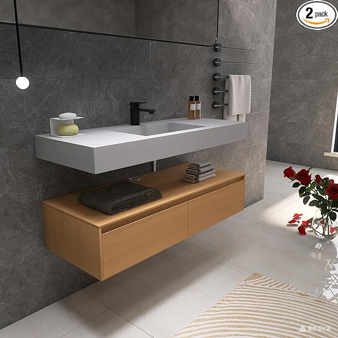 Floating Vanity Bathroom 47 Inch Wall Mounted Bathroom Storage Cabinet Single