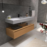 Floating Vanity Bathroom 47 Inch Wall Mounted Bathroom Storage Cabinet Single