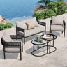 Outdoor Furniture Set with Olefin Thick Cushions and Coffee Table