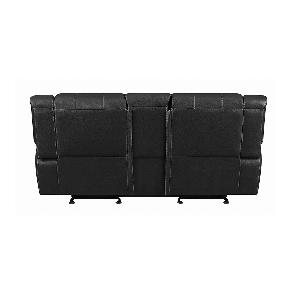 Gliding Loveseat with Console Black 601062