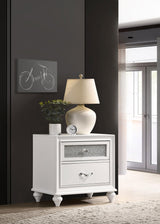 Barzini Modern Classic Wood 2-Drawer Bedroom Nightstand