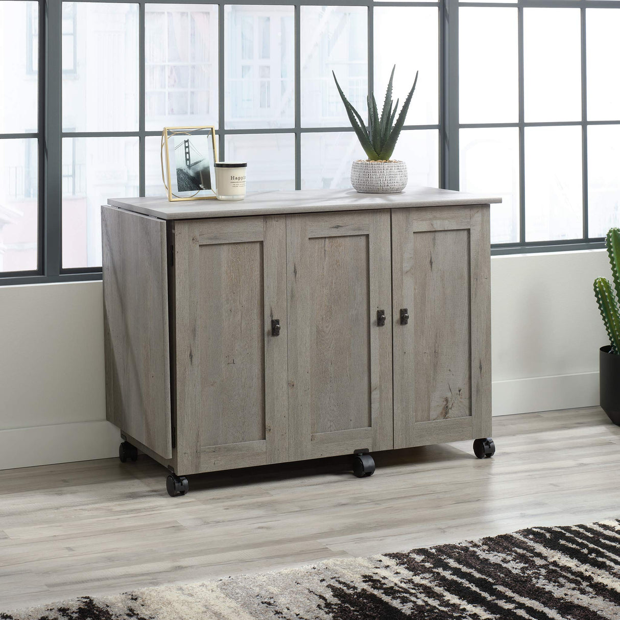 Miscellaneous Storage Sewing/Craft Cart/ Pantry cabinets, Mystic Oak finish