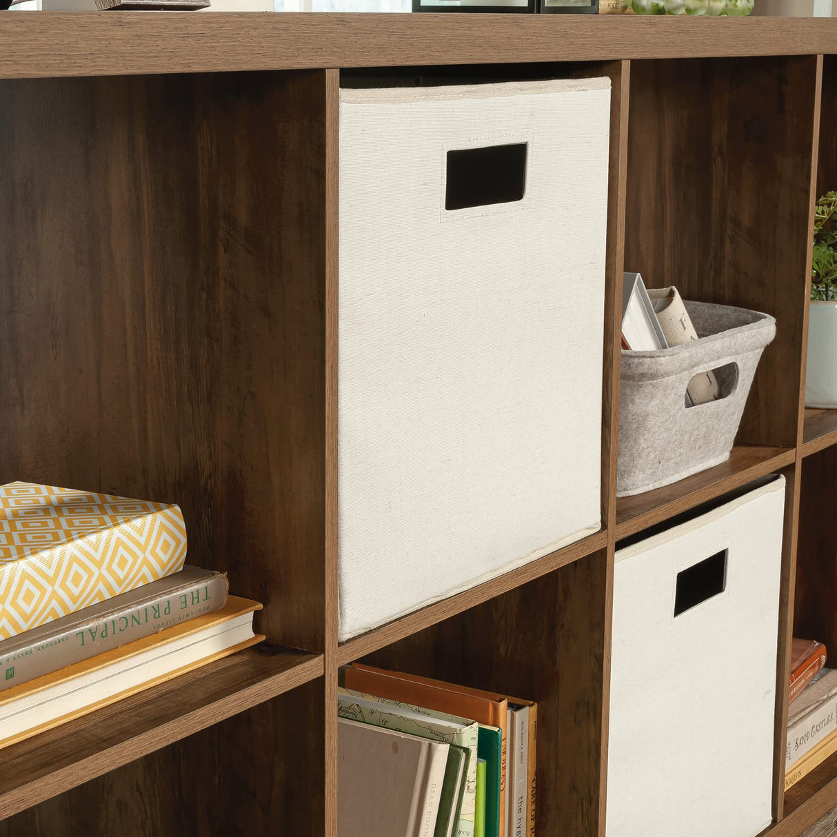 Miscellaneous 8-Cube Organizer Storage Bookcase/Pantry cabinets, L: 29.84" x W: 13.03" x H: 57.87", Rural Pine