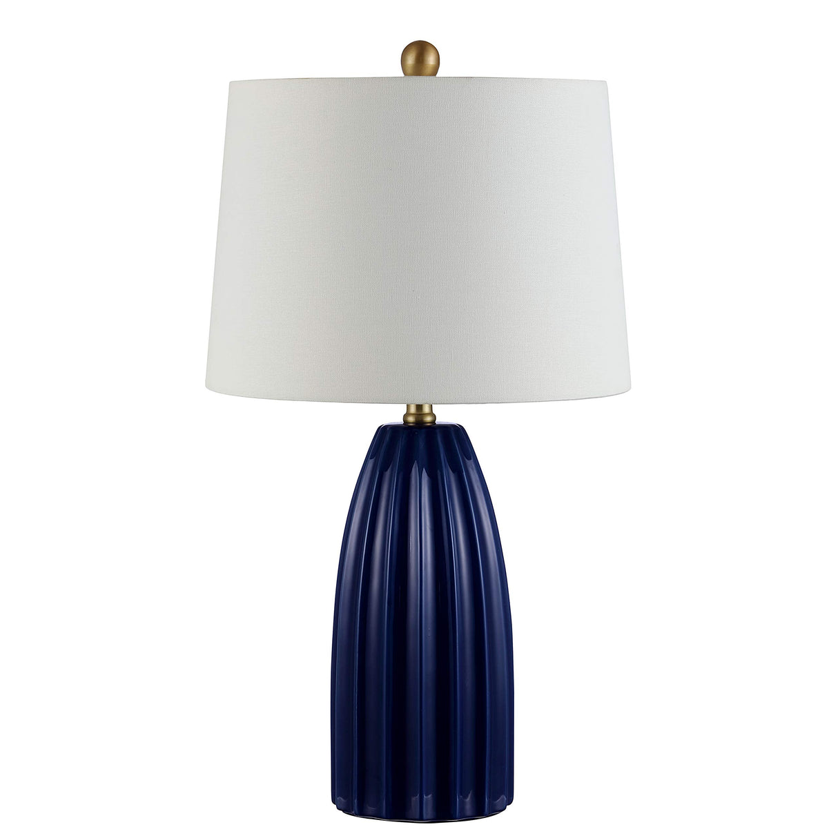 Lighting Collection Kayden Modern Navy Blue Ceramic 26-inch Bedroom