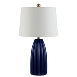 Lighting Collection Kayden Modern Navy Blue Ceramic 26-inch Bedroom