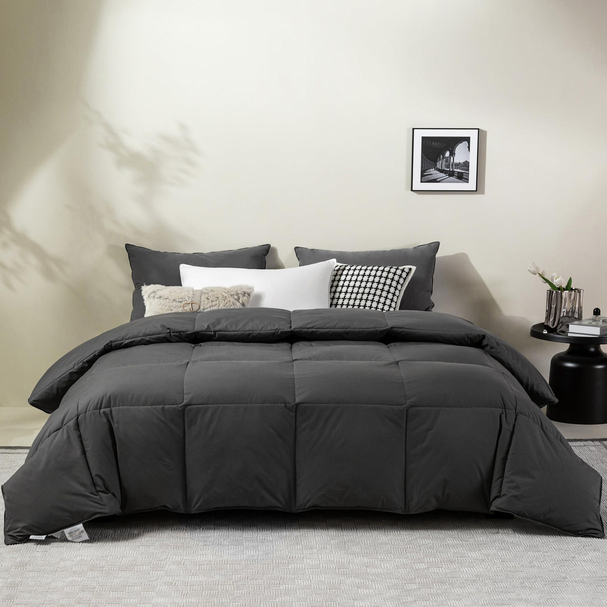 Luxury Medium Warmth Feather Down Comforter Twin Size