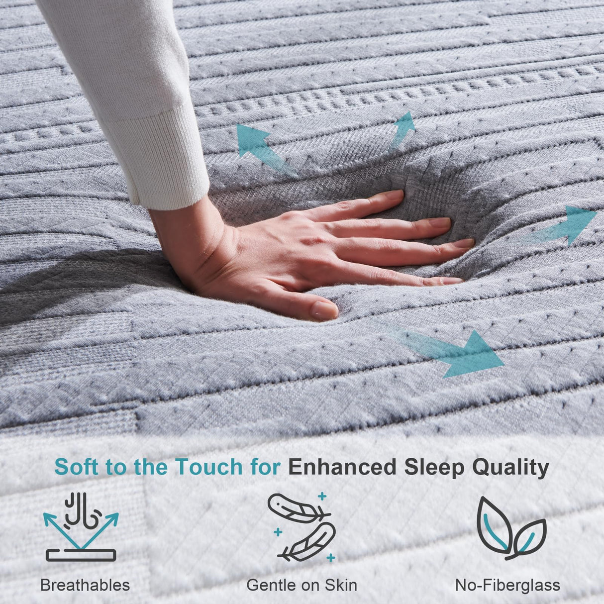 Queen Mattress,10-Inch Queen Size Foam Mattress in Boxdg