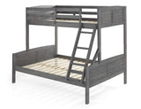Twin Over Full Louver Bunkbed in Antique Grey Finish