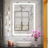 LED Bathroom Mirror, 30 x 36 Inch Anti-Fog Lighted Bathroom Mirror