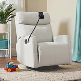 Manual Swivel Recliner Chair,Nursery Reclining Sofa Chair with Lumbar Support