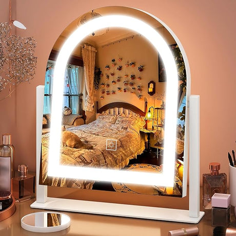 Vanity Mirror with Lights 14"×12" Makeup Mirror with Lights,Lighted Vanity Mirror Tabletop