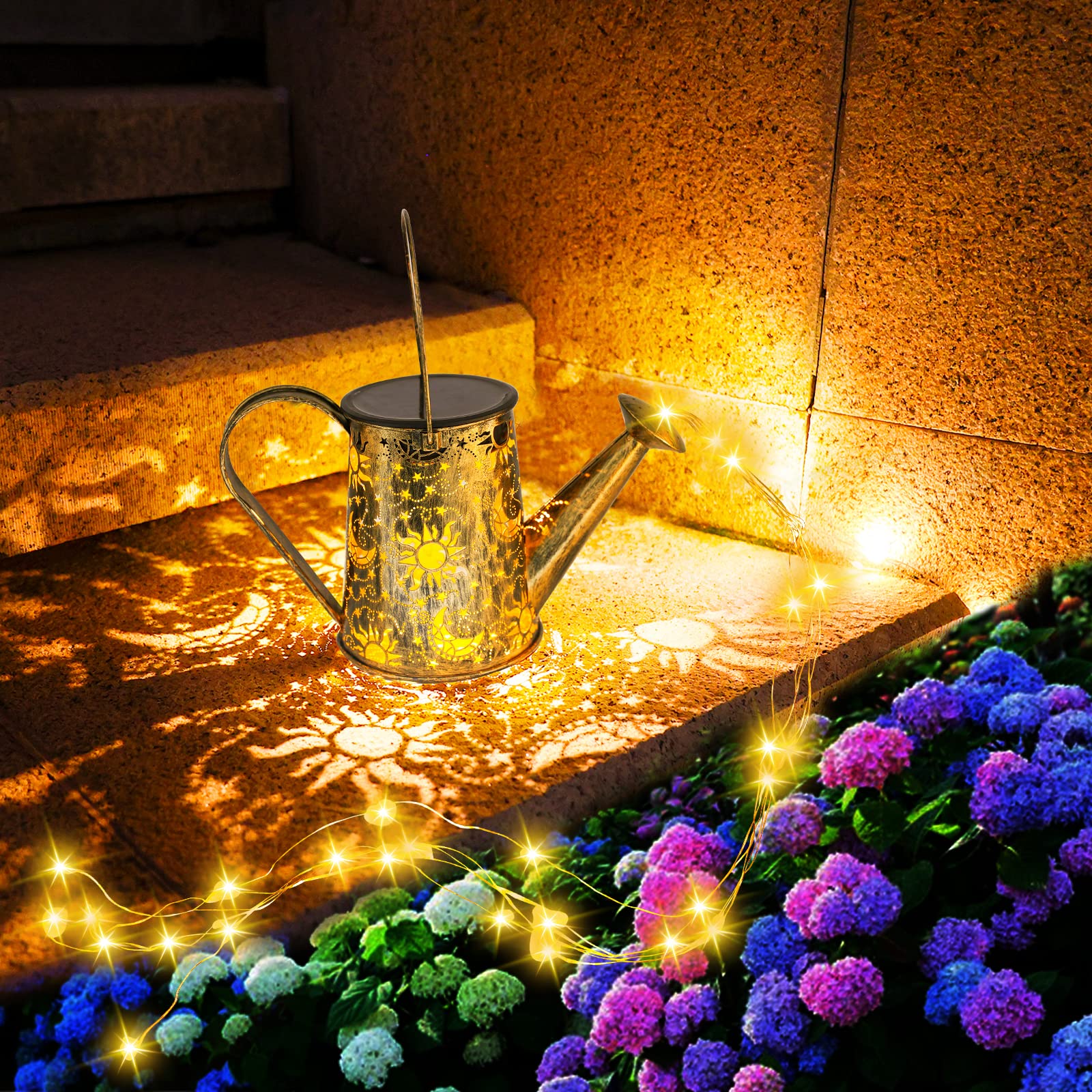 Solar Garden Lights Outdoor, Solar Watering Can Lights Garden Decor Gifts for