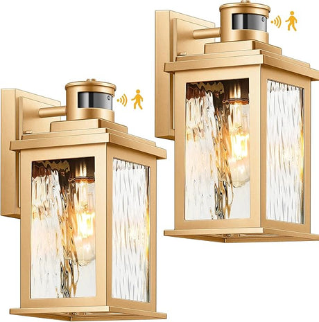 2 Pack Motion Sensor Outdoor Lights, Dusk To Dawn Outdoor Lighting, Modern Led