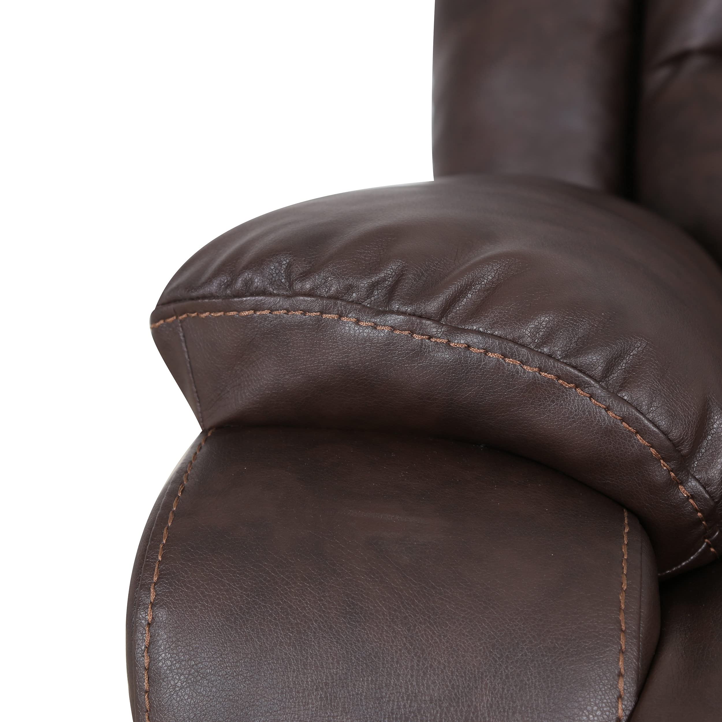 Classic Tufted Leather Swivel Recliner Comfortable & Stylish Lounge Chair