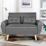 44" Small Modern Linen Fabric Loveseat Sofa, Comfortable and Stylish Love