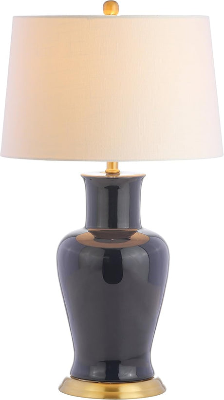JONATHAN Y JYL4026K Julian 29" Traditional Classic Ceramic Urn LED Table Lamp, Red/Beige for Bedroom, Living Room, Kitchen, Home Office, Kids Room