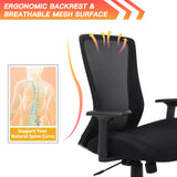 Office Chair for Heavy People 400lb, Ergonomic Desk Chair Mesh Computer Chair