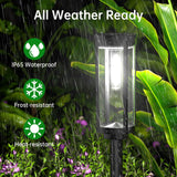 Bright Solar Pathway Lights Outdoor, 8 Pack Solar Garden Lights for Outside Waterproof,