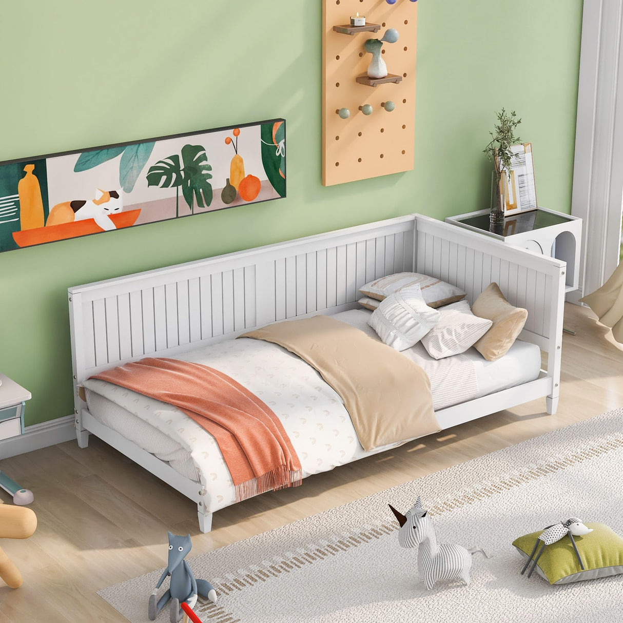 Wood Daybed for Comfort & Versatility, Perfect Sofa Bed Design, Classic White Finish