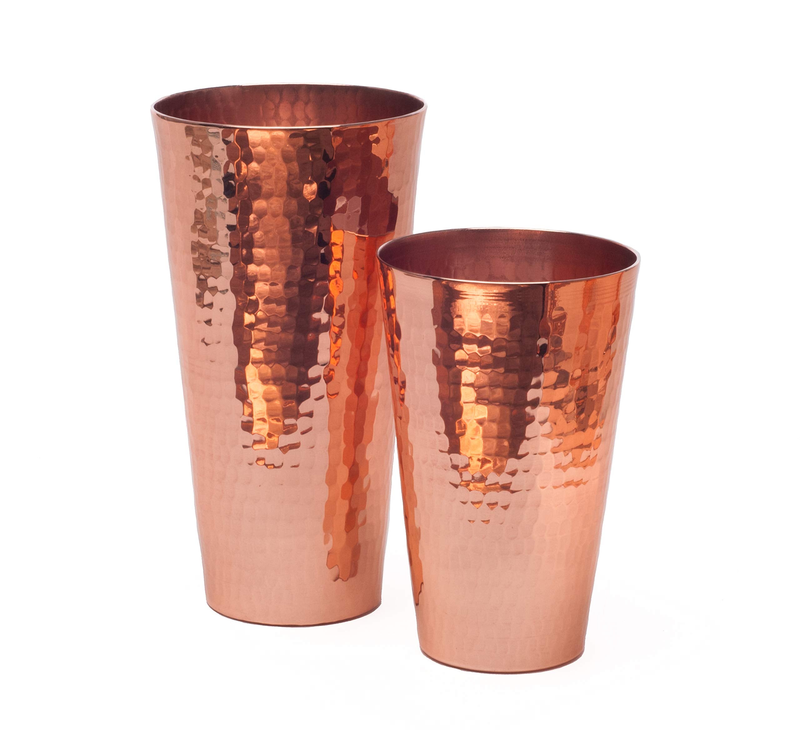 Boston Maraka Cocktail Shaker Set, Hand Hammered 100% Pure Copper