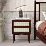 Oliver 15 Inch Signature Bed Frame with Rattan Headboard