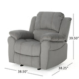 Christopher Knight Home Edwin Recliner, Grey + Black