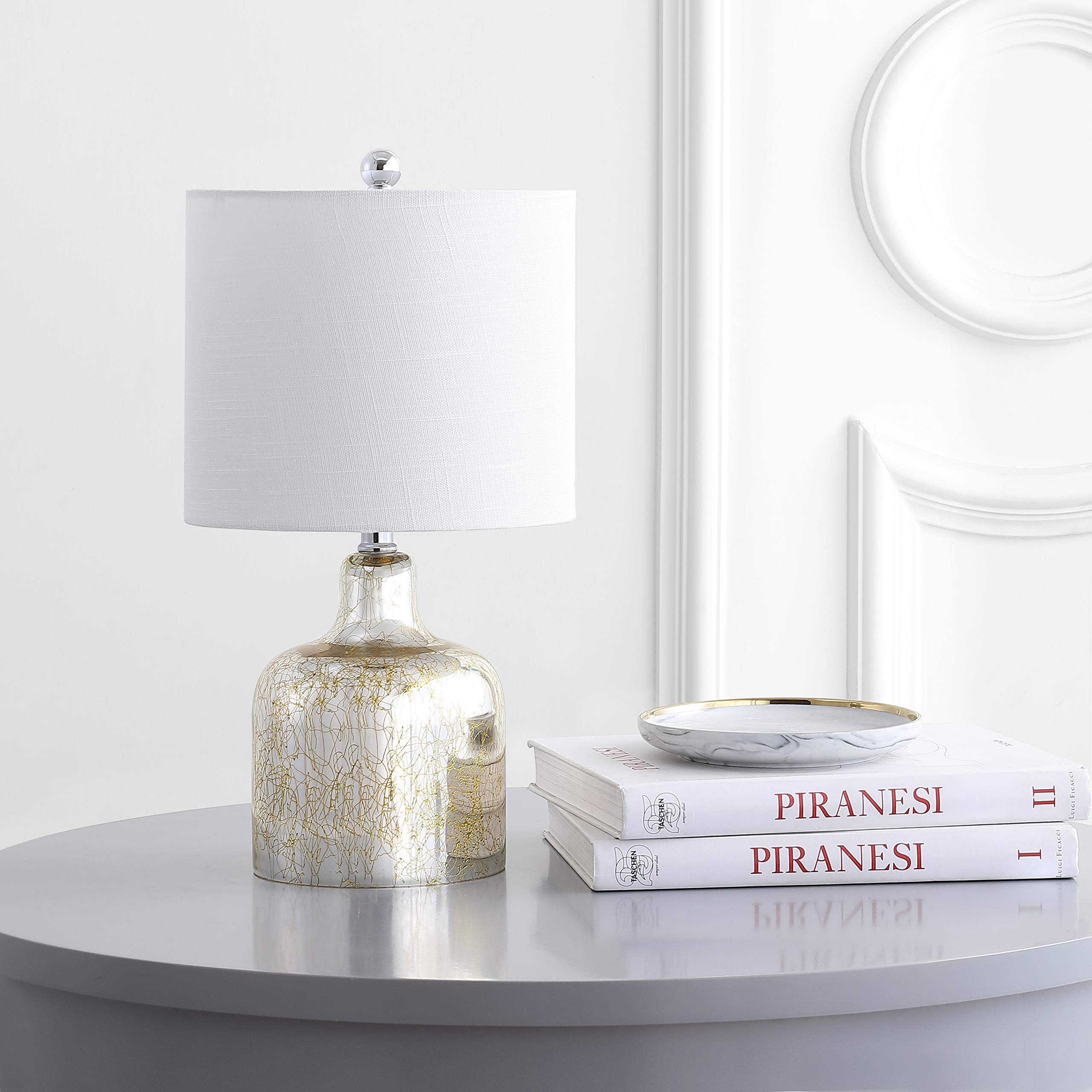 Gemma 19" Glass Bell LED Table Lamp, Glam, Transitional, Contemporary, Modern, Elegant