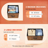 Dresser for Bedroom with 5 Drawers, Long Fabric Dresser