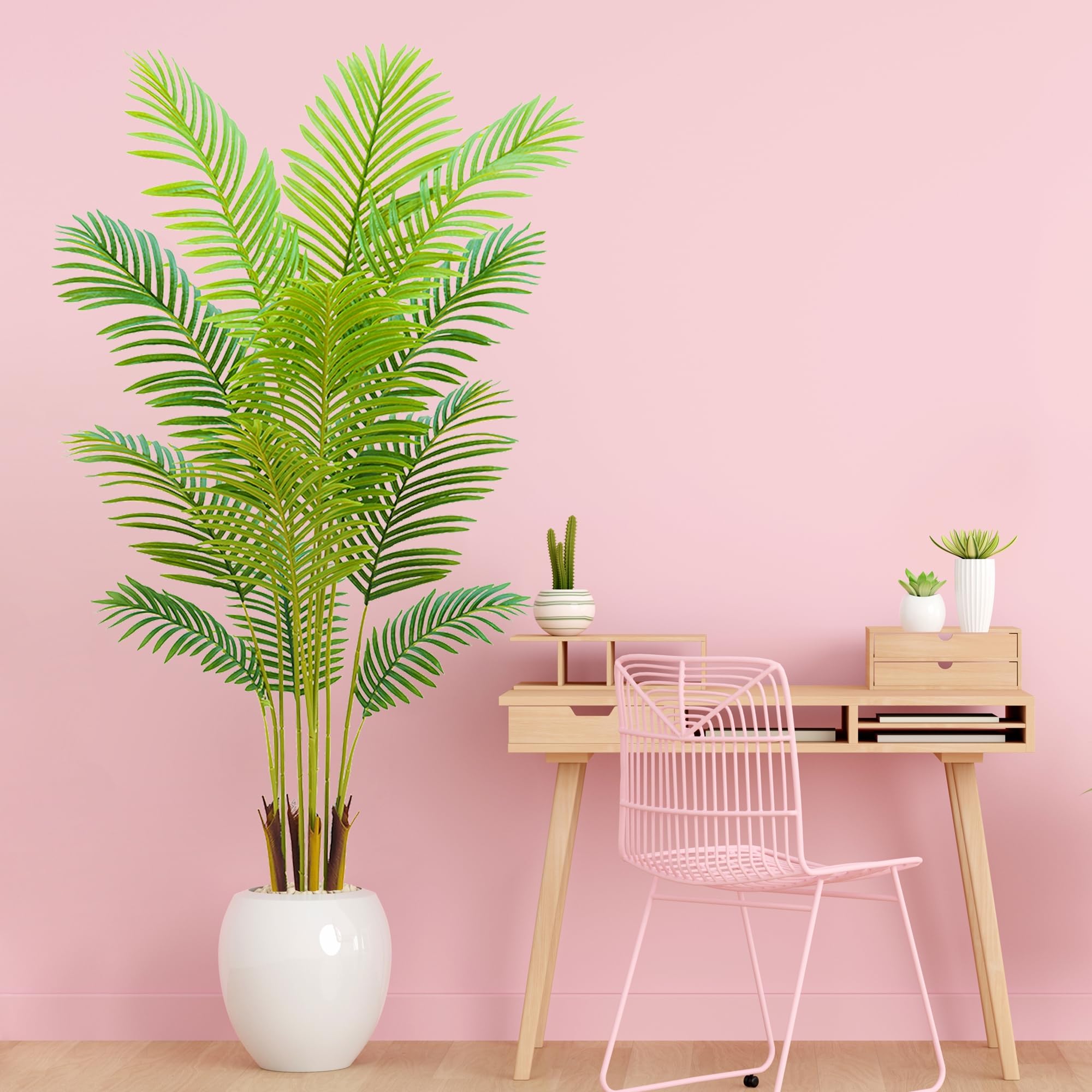 Artificial Palm Tree Indoor 5ft with with Realistic Leaves and Adjustable