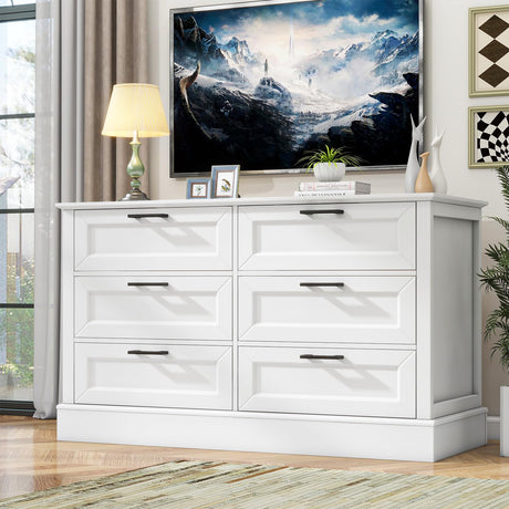 Dresser for Bedroom with 6 Drawer Dresser, Dresser & Chest of Drawers, Bedroom