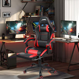 Gaming Chair with Footrest, Height Adjustable Game Chair with Lumbar Support, Video