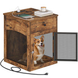 Dog Crate Furniture with Charging Station and Drawer