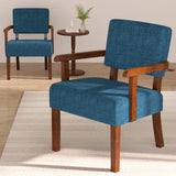 Accent Chair Set of 2 with Table, Living Room Chairs with Soft Seat and Armrests